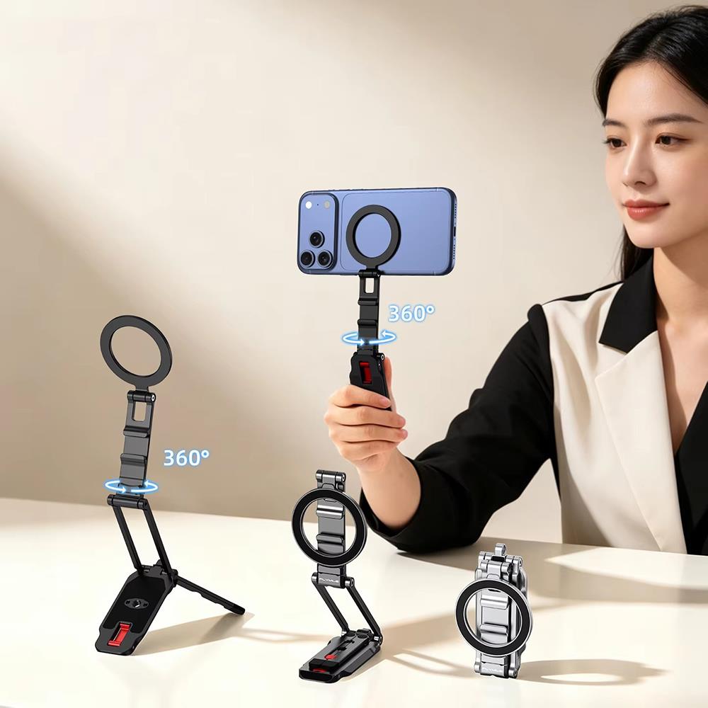 Desk Accessories - حامل ثلاثي القوائم مغناطيسي للهاتف، متوافق