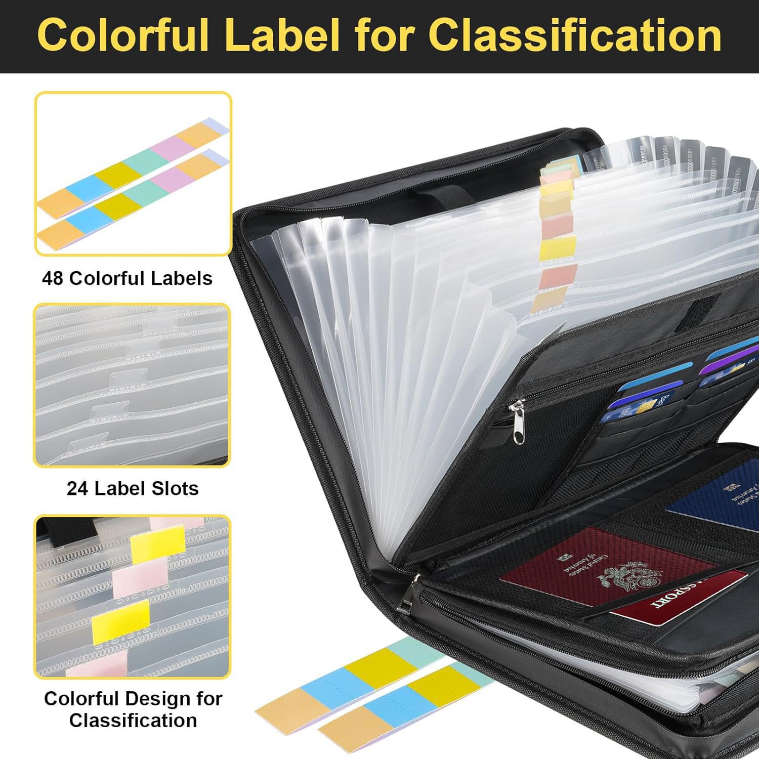 13 حافظة ملفات قابلة للتوسيع ب - مراجعة Expandable Accordion File Folder 13 Pockets وسعره