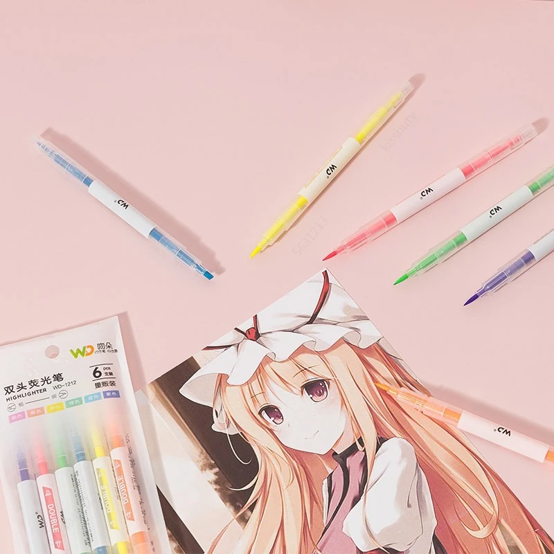 قلم تمييز ألوان الباستيل للمدر - مراجعة Pastel Highlighter Set Double Ended وسعره