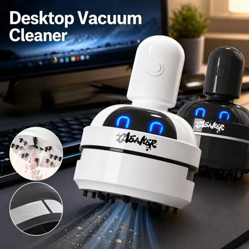 مكنسة كهربائية صغيرة محمولة بت - مراجعة Mini Desktop Vacuum Cleaner For Eraser Dust وسعره