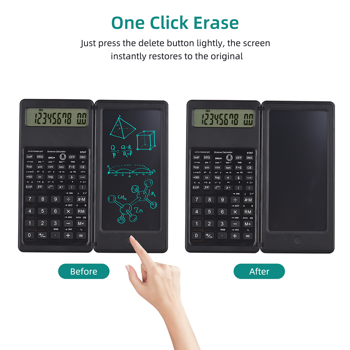 آلة حاسبة علمية مع لوحة كتابة  - مراجعة Scientific Calculator For Secondary School وسعره