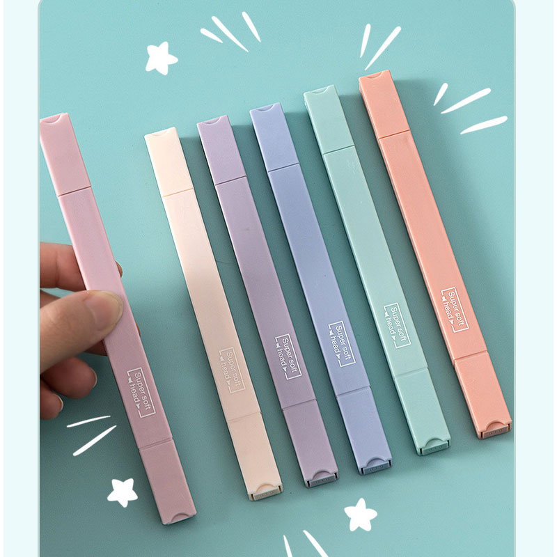 6 قطعة مجموعة أقلام تحديد مزدو - مراجعة Pastel Highlighter Set Double Ended وسعره