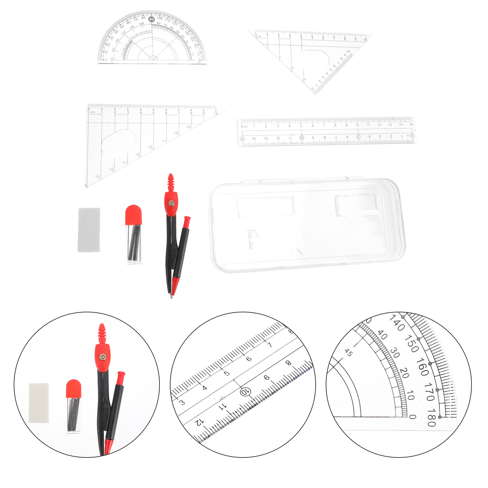 مجموعة أدوات رسم هندسي احترافي - مراجعة Math Geometry Set With Compass وسعره
